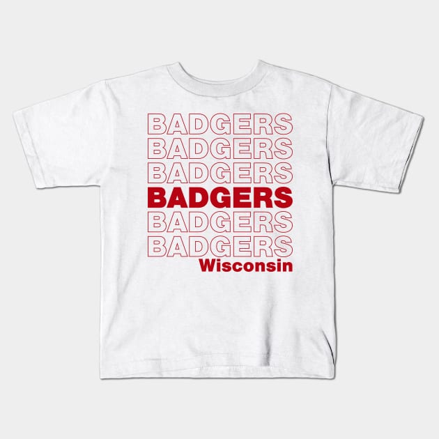 Badgers Kids T-Shirt by sydneyurban